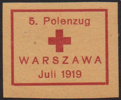 Schweiz Suisse Switzerland Polenzug 1918 commercial train guard stamp Polenzug 5